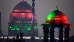 Illuminated Rashtrapati Bhavan during the Beating Retreat ceremony, in New Delhi, Friday, Jan. 29, 2021.(PTI) Illuminated Rashtrapati Bhavan during the Beating Retreat ceremony, in New Delhi, Friday, Jan. 29, 2021.(PTI)