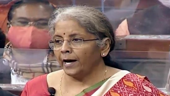 Union Minister for Finance and Corporate Affairs, Nirmala Sitharaman presents the Union Budget 2021-22 in Lok Sabha in New Delhi on Monday. (ANI Photo/ LSTV Grab) Union Minister for Finance and Corporate Affairs, Nirmala Sitharaman presents the Union Budget 2021-22 in Lok Sabha in New Delhi on Monday. (ANI Photo/ LSTV Grab)
