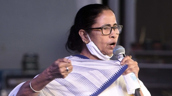 West Bengal CM Mamata Banerjee speaks during the inauguration of Uttarbanga Utsab, in Siliguri on Monday. (ANI Photo)