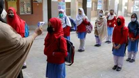 Schools in Jammu's summer division reopened for classes 9 and 12 on Monday, after 10 months of coronavirus-induced shutdown. (AP File/Representative) Schools in Jammu's summer division reopened for classes 9 and 12 on Monday, after 10 months of coronavirus-induced shutdown. (AP File/Representative)
