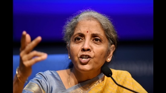 Finance minister Nirmala Sitharaman in New Delhi,Feb. 1, 2021 (PTI)