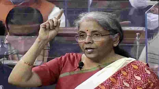 Union Finance Minister Nirmala Sitharaman presents the Union Budget 2021-22 in Lok Sabha in New Delhi on Monday. (ANI) Union Finance Minister Nirmala Sitharaman presents the Union Budget 2021-22 in Lok Sabha in New Delhi on Monday. (ANI)