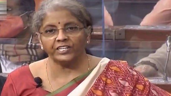 Union Finance Minister Nirmala Sitharaman at Lok Sabha during the Budget Session of the Parliament, in New Delhi. (PTI) Union Finance Minister Nirmala Sitharaman at Lok Sabha during the Budget Session of the Parliament, in New Delhi. (PTI)