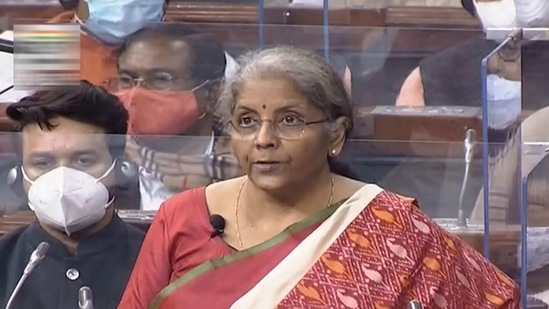 Union finance minister Nirmala Sitharaman at Lok Sabha during the Budget Session of the Parliament, in New Delhi. (PTI) Union finance minister Nirmala Sitharaman at Lok Sabha during the Budget Session of the Parliament, in New Delhi. (PTI)