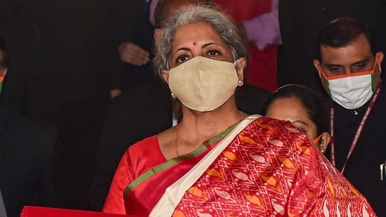 Finance minister Nirmala Sitharaman during the budget session of Parliament at Parliament House in New Delhi. (PTI) Finance minister Nirmala Sitharaman during the budget session of Parliament at Parliament House in New Delhi. (PTI)