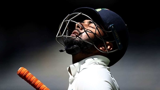 Rishabh Pant reacts after getting out. (Getty Images)