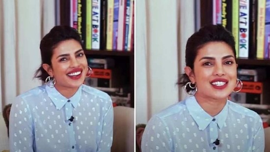 Priyanka Chopra in <span class='webrupee'>?</span>7k formal top(YouTube/Marie Claire)