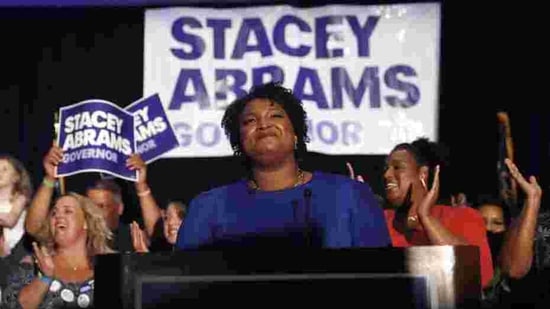 Abrams, whose work was credited with boosting voter turnout last year, helping Joe Biden win the US presidency, joins a long list of nominees, including both former President Donald Trump and his son-in-law, former White House adviser Jared Kushner. (AP photo)