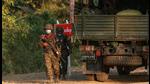 Myanmar's soldiers walk near the congress compound in Naypyitaw on February 2. (REUTERS) Myanmar's soldiers walk near the congress compound in Naypyitaw on February 2. (REUTERS)