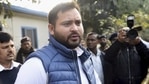 Patna: RJD leader Tejashwi Yadav speaks to media personnel on Union Budget 2020-21, in Patna, Monday, Feb 1, 2021. (PTI Photo)(PTI02_01_2021_000148B)(PTI) Patna: RJD leader Tejashwi Yadav speaks to media personnel on Union Budget 2020-21, in Patna, Monday, Feb 1, 2021. (PTI Photo)(PTI02_01_2021_000148B)(PTI)
