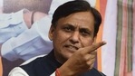 Union minister of state for the ministry of home affairs Nityanand Rai seen addressing a press conference in Delhi in this file picture from November 2020.(Santosh Kumar/Hindustan Times) Union minister of state for the ministry of home affairs Nityanand Rai seen addressing a press conference in Delhi in this file picture from November 2020.(Santosh Kumar/Hindustan Times)
