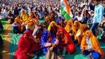 Farmers at a mahapanchayat in Dausa district of Raasthan(HT PHOTO) Farmers at a mahapanchayat in Dausa district of Raasthan(HT PHOTO)