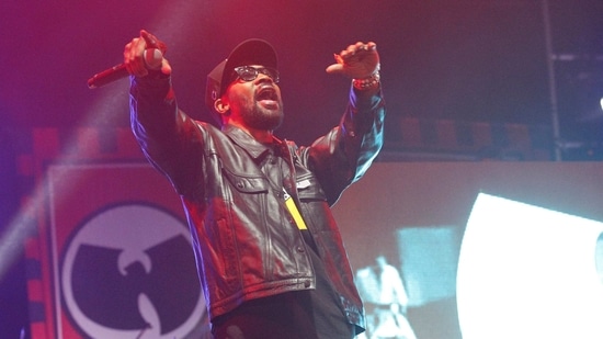 In this file picture from 2013, Robert Fitzgerald Diggs a.k.a RZA of the Wu-Tang Clan performs during the Coachella Music Festival in Indio, California. The emblem of the hip-hop group which angered China can be seen in the background. (REUTERS)