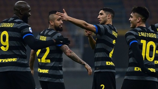Inter Milan's teammates. (AFP) Inter Milan's teammates. (AFP)