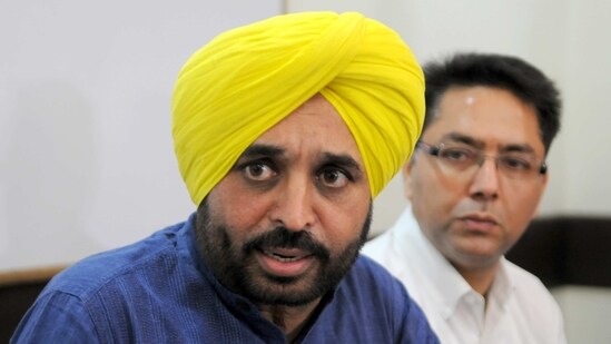 Mann also hinted that the Punjab chief minister has been silent over the newly passed farm laws and the subsequent protests.(Anil Dayal/HT Photos)