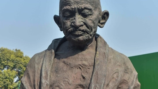 A six-foot-tall, 650-pound (294 kg) bronze statue of Gandhi was vandalised in the US(PTI | Representational image) A six-foot-tall, 650-pound (294 kg) bronze statue of Gandhi was vandalised in the US(PTI | Representational image)