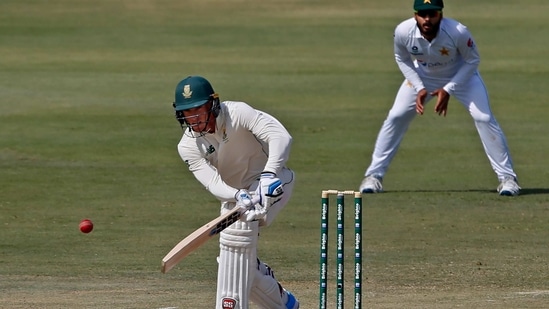 South Africa's Rassie van der Dussen plays a shot while during the third day of the first cricket test match between Pakistan and South Africa in Karachi (AP) South Africa's Rassie van der Dussen plays a shot while during the third day of the first cricket test match between Pakistan and South Africa in Karachi (AP)