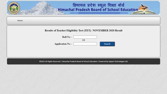HP TET results 2020. (Screengrab )