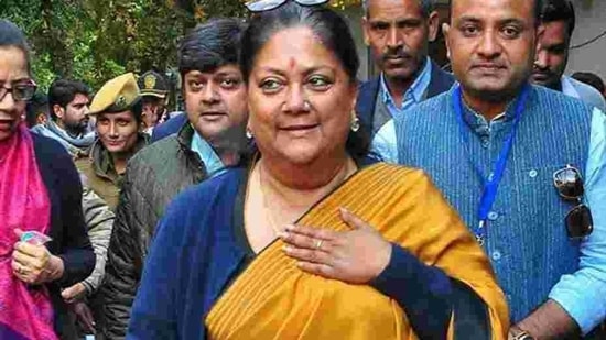 Former Rajasthan chief minister Vasundhara Raje. (PTI Photo) Former Rajasthan chief minister Vasundhara Raje. (PTI Photo)