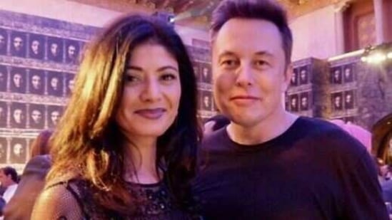 Pooja Batra poses with Elon Musk.