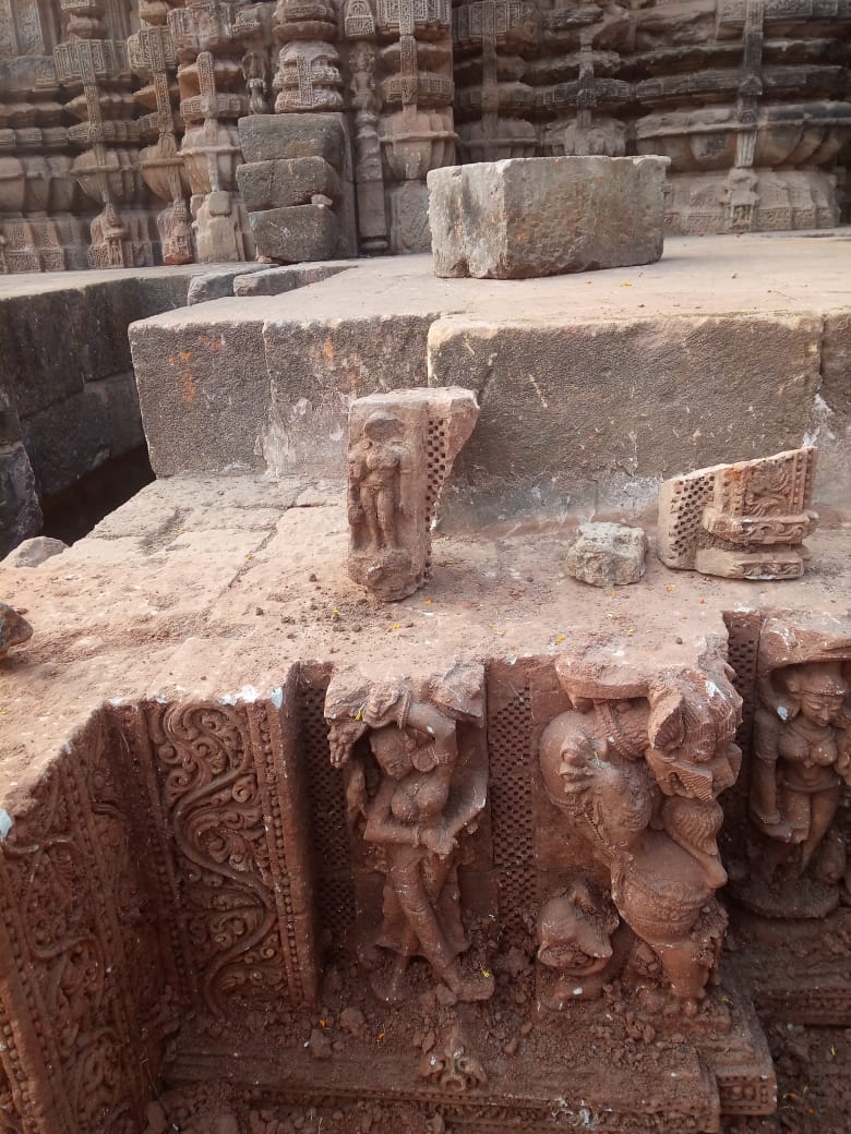 The Suka Sari temple structures broken by the machines used by the Bhubaneswar municipal corporation(Photo courtesy: INTACH) The Suka Sari temple structures broken by the machines used by the Bhubaneswar municipal corporation(Photo courtesy: INTACH)