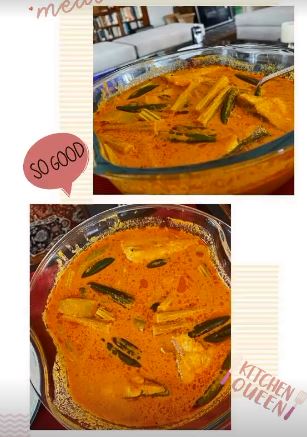 Check out the fish curry that Kareena feasted on.
