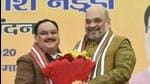 Amit Shah with BJP president JP Nadda . (File photo) Amit Shah with BJP president JP Nadda . (File photo)