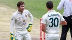 Australian captain Tim Paine, left, talks with bowler Pat Cummins during play on day three of the fourth cricket test between India and Australia at the Gabba, Brisbane, Australia, Sunday, Jan. 17, 2021. (AP Photo/Tertius Pickard)(AP) Australian captain Tim Paine, left, talks with bowler Pat Cummins during play on day three of the fourth cricket test between India and Australia at the Gabba, Brisbane, Australia, Sunday, Jan. 17, 2021. (AP Photo/Tertius Pickard)(AP)