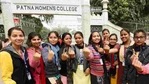 Students are showing ink marked in their fingers after cast their votes for Patna University Students Union (PUSU) election at Patna Women’s College in Patna( Photo Santosh Kumar/ HT Photo) Students are showing ink marked in their fingers after cast their votes for Patna University Students Union (PUSU) election at Patna Women’s College in Patna( Photo Santosh Kumar/ HT Photo)