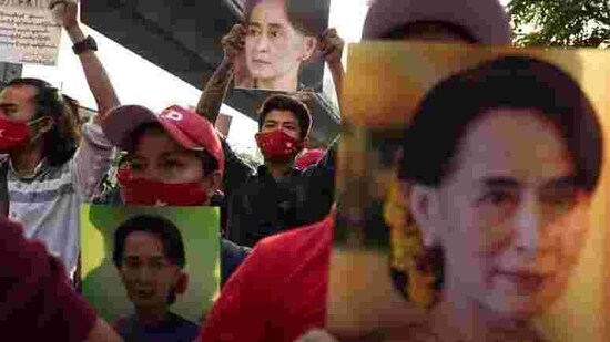 Suu Kyi’s party has called for non-violent resistance to the military takeover,(Reuters)