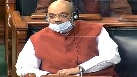Home Minister Amit Shah in Lok Sabha during a Budget Session of Parliament, in New Delhi on Tuesday. (ANI Photo) Home Minister Amit Shah in Lok Sabha during a Budget Session of Parliament, in New Delhi on Tuesday. (ANI Photo)
