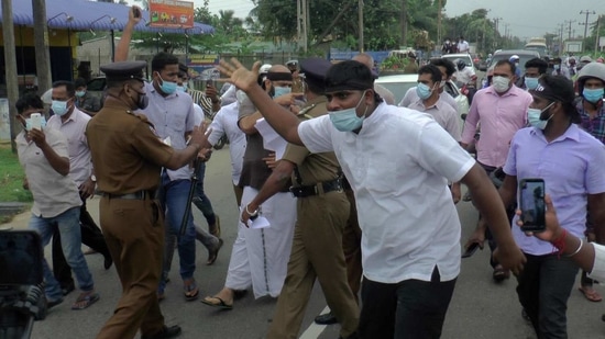 The three-day protest march started from Pottuvil town in the eastern Amparai district.AP/PTI(AP)