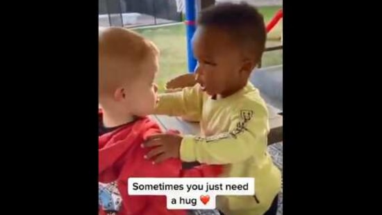 The image shows the kids hugging each other.(Screengrab)