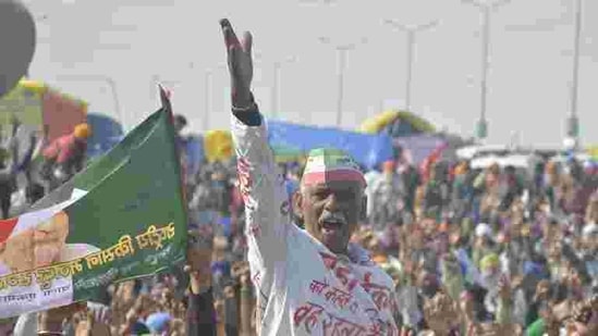 Farmers protesting against new farm laws near Ghazipur (Delhi-UP border) in New Delhi. (Sakib Ali /HT Photo) Farmers protesting against new farm laws near Ghazipur (Delhi-UP border) in New Delhi. (Sakib Ali /HT Photo)