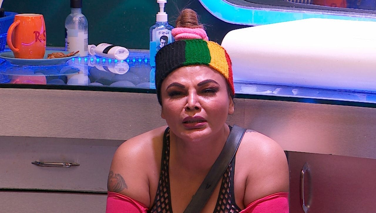 Rakhi cried as she talked about her marriage.(Colors) Rakhi cried as she talked about her marriage.(Colors)