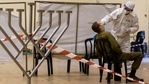 A medical professional tests an Israeli soldier for coronavirus in Elad, Israel, Tuesday, Feb. 2, 2021.(AP) A medical professional tests an Israeli soldier for coronavirus in Elad, Israel, Tuesday, Feb. 2, 2021.(AP)