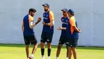 Indian cricketers Jasprit Bumrah, Ishant Sharma and Hardik Pandya during a training session at MA Chidambaram Stadium, in Chennai.(PTI) Indian cricketers Jasprit Bumrah, Ishant Sharma and Hardik Pandya during a training session at MA Chidambaram Stadium, in Chennai.(PTI)
