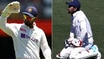 Rishabh Pant (L) and Wriddhiman Saha (L)(HT Collage) Rishabh Pant (L) and Wriddhiman Saha (L)(HT Collage)
