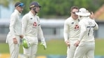 Dom Bess and Jack Leach (Extreme right) celebrate(SLC) Dom Bess and Jack Leach (Extreme right) celebrate(SLC)