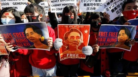 Suu Kyi was charged for breaching an import-export law. The police incident report indicated that unauthorised telecommunications equipment was found at her home in Naypyitaw, the capital. (Reuters)