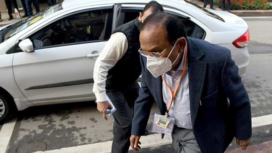National Security Advisor (NSA) Ajit Doval reaches parliament for a crucial meeting with Home Minister Amit Shah, in New Delhi on Thursday. (ANI Photo) National Security Advisor (NSA) Ajit Doval reaches parliament for a crucial meeting with Home Minister Amit Shah, in New Delhi on Thursday. (ANI Photo)