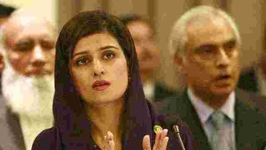 Pakistan's Foreign Minister Hina Rabbani Khar claps during the Saarc countries foreign ministers meeting.