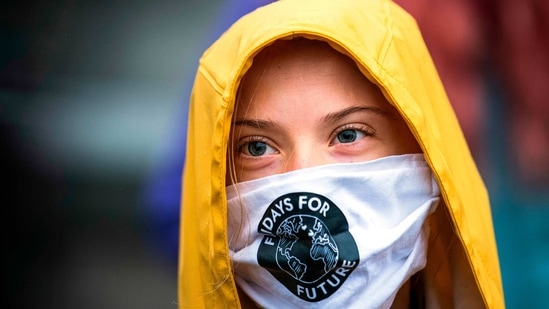 Greta Thunberg reiterated her support to farmers protesting at Delhi borders(AFP) Greta Thunberg reiterated her support to farmers protesting at Delhi borders(AFP)