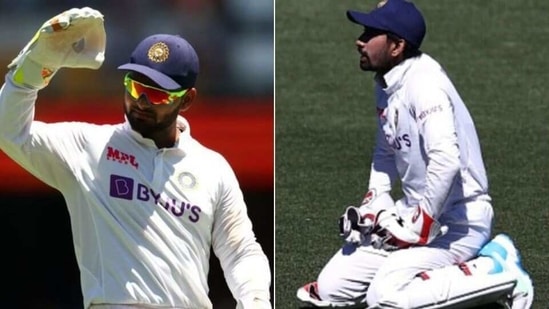 Rishabh Pant (L) and Wriddhiman Saha (L)(HT Collage)