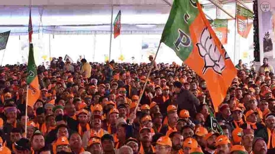 Buoyed by its impressive gains in the 2019 Lok Sabha polls where the party won 18 of the 42 seats, the BJP has set a target of winning more than 200 seats in the 294-seat legislative assembly. (HT FILE PHOTO)