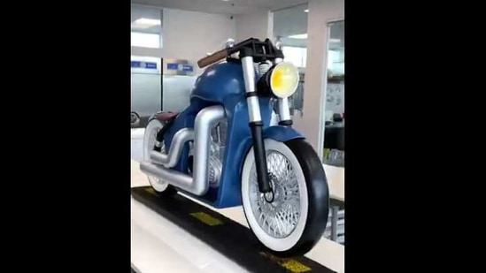 The image shows the motorcycle made entirely out of chocolate.(Instagram/@amuaryguichon) The image shows the motorcycle made entirely out of chocolate.(Instagram/@amuaryguichon)