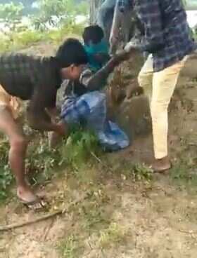 A videograb from the incident.