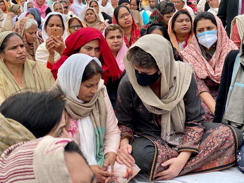 Priyanka Gandhi said the agitation of farmers would continue till the three farm laws were withdrawn. (HT Photo) Priyanka Gandhi said the agitation of farmers would continue till the three farm laws were withdrawn. (HT Photo)