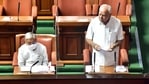 Karnataka Chief Minister B. S. Yediyurappa speaks during the first day of the Karnataka Legislature Assembly, at the Vidhana Soudha in Bengaluru on Thursday. (ANI Photo) Karnataka Chief Minister B. S. Yediyurappa speaks during the first day of the Karnataka Legislature Assembly, at the Vidhana Soudha in Bengaluru on Thursday. (ANI Photo)
