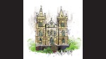 The Mount Mary church in Bandra grew out of a simple mud oratory built by the Portuguese. (HT Illustration: Gajanan Nirphale) The Mount Mary church in Bandra grew out of a simple mud oratory built by the Portuguese. (HT Illustration: Gajanan Nirphale)